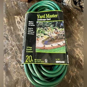 YARD MASTER - 20ft Landscape Cord - 16 Gauge - Grounded - 3 Conductor